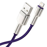 USB-kabel til Lightning Baseus Cafule, 2,4 A, 1 m (lila)