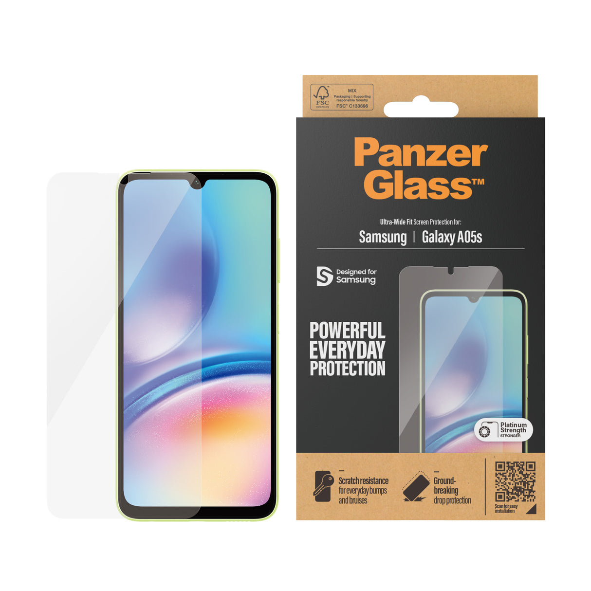 PanzerGlass Screen Protector Samsung Galaxy A05s - Ultra-Wide Fit