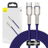 Baseus Cafule serie USB-C kabel til Lightning, 20W, 2m (lila)