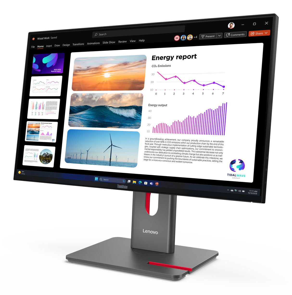 Lenovo ThinkVision P24Q-40 24 IPS 2560 x 1440 (2K) HDMI DisplayPort 120Hz