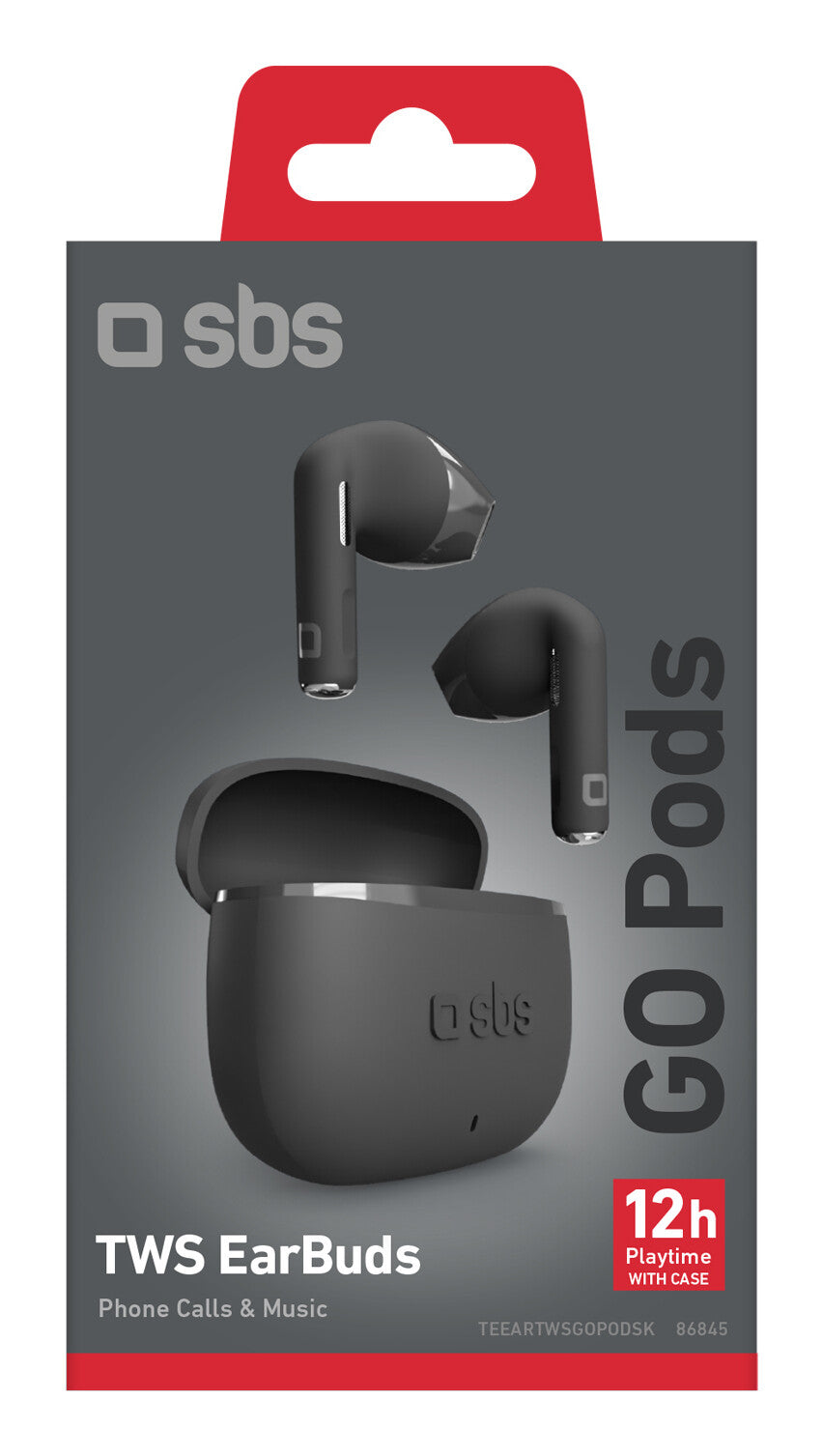 SBS TEEARTWSGOPODSK hovedtelefoner/headset True Wireless Stereo (TWS) I ørerne Opkald/musik Bluetooth Sort