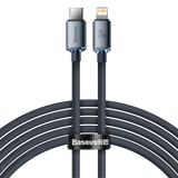 Baseus Crystal Shine kabel USB-C til Lightning, 20W, PD, 2m (sort)