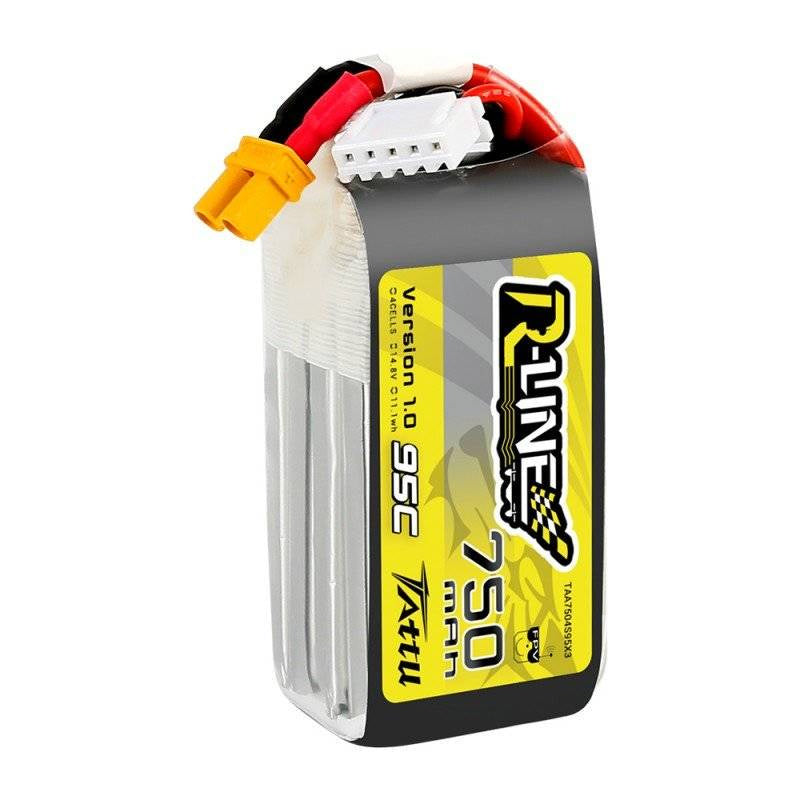 Batteri Tattu R-Line 750mAh 14,8V 95C 4S1P JST-XHR