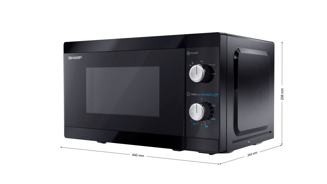 Sharp YC-MS01E-B mikrobølgeovn Sort Solo mikroovn Bordplade 20 L 800 W