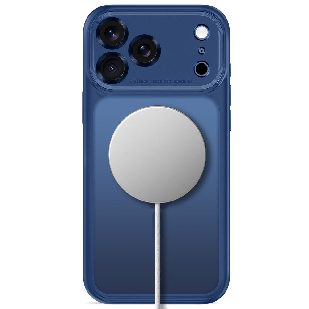 Tech Protect Magpeak Magsafe Cc Iphone 17 Pro / 18 Pro Mat Dyb Blå