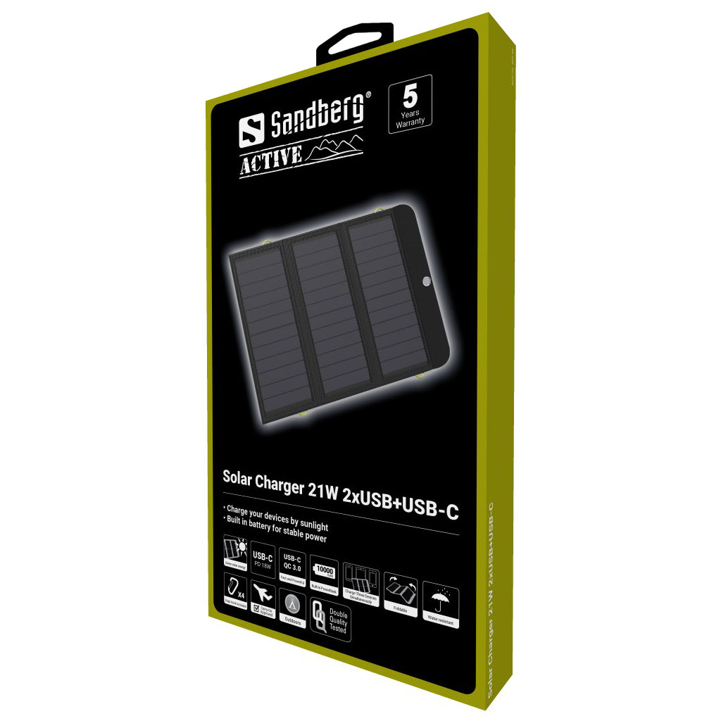 Sandberg Solar Charger 21W powerbank med solceller