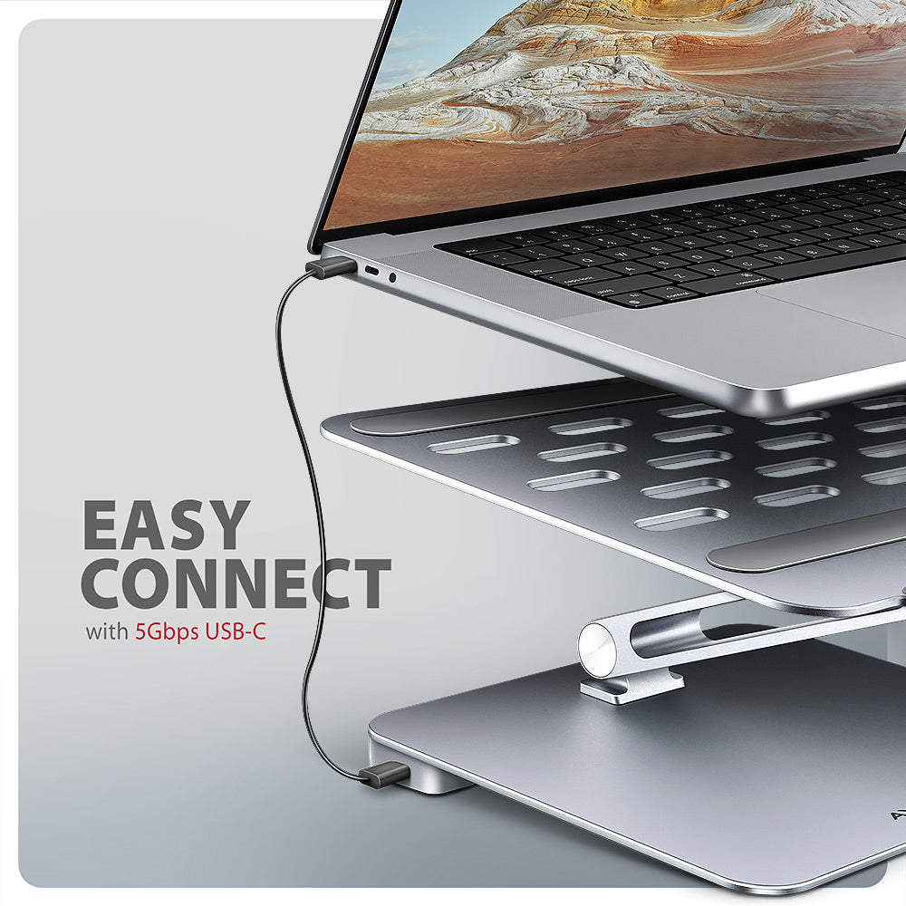 Axagon HMC-STND laptop stativ Sølv 43,9 cm (17.3")