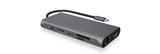 ICY BOX IB-DK4050-CPD Ledningsført USB 3.2 Gen 1 (3.1 Gen 1) Type-C Anthracit