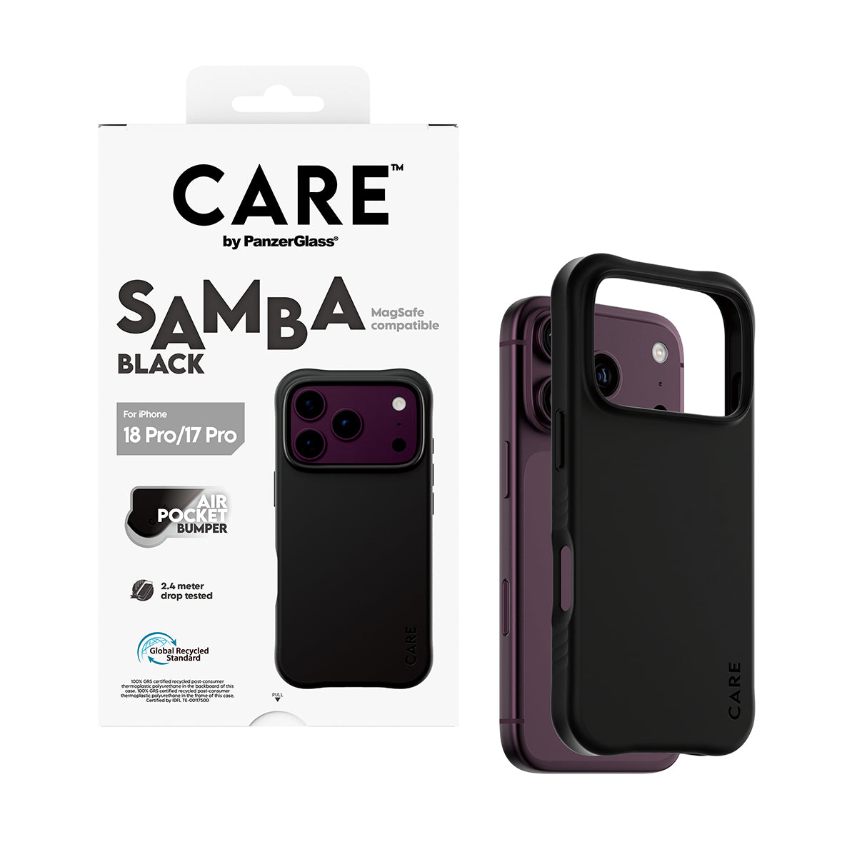 CARE by PanzerGlass Samba Beskyttelsescover Termoplastisk polyuretan (TPU) Apple iPhone 17 Pro, 18 Pro