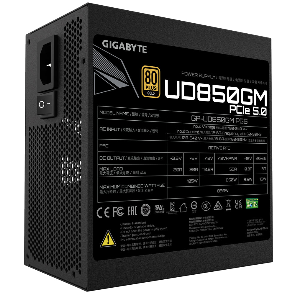 Gigabyte UD850GM PG5 2.0 850Watt 80 PLUS Gold