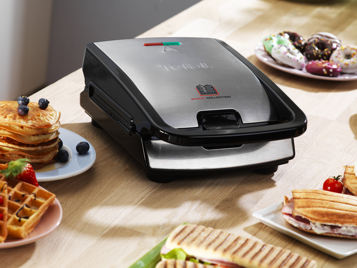 Tefal Snack Collection SW852D sandwichtoaster 700 W Sort, Rustfrit stål