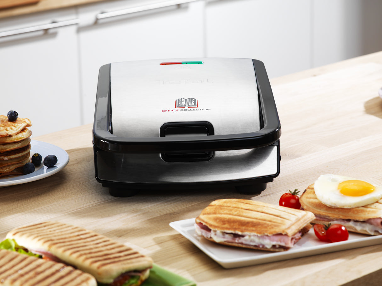 Tefal Snack Collection SW852D sandwichtoaster 700 W Sort, Rustfrit stål