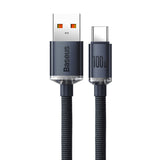Baseus Crystal Shine kabel USB til USB-C, 100W, 2m (sort)