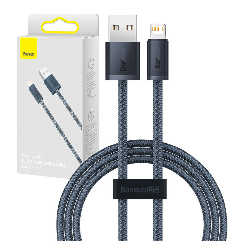 Baseus Dynamic Series kabel USB til Lightning, 2.4A, 2m (grå)
