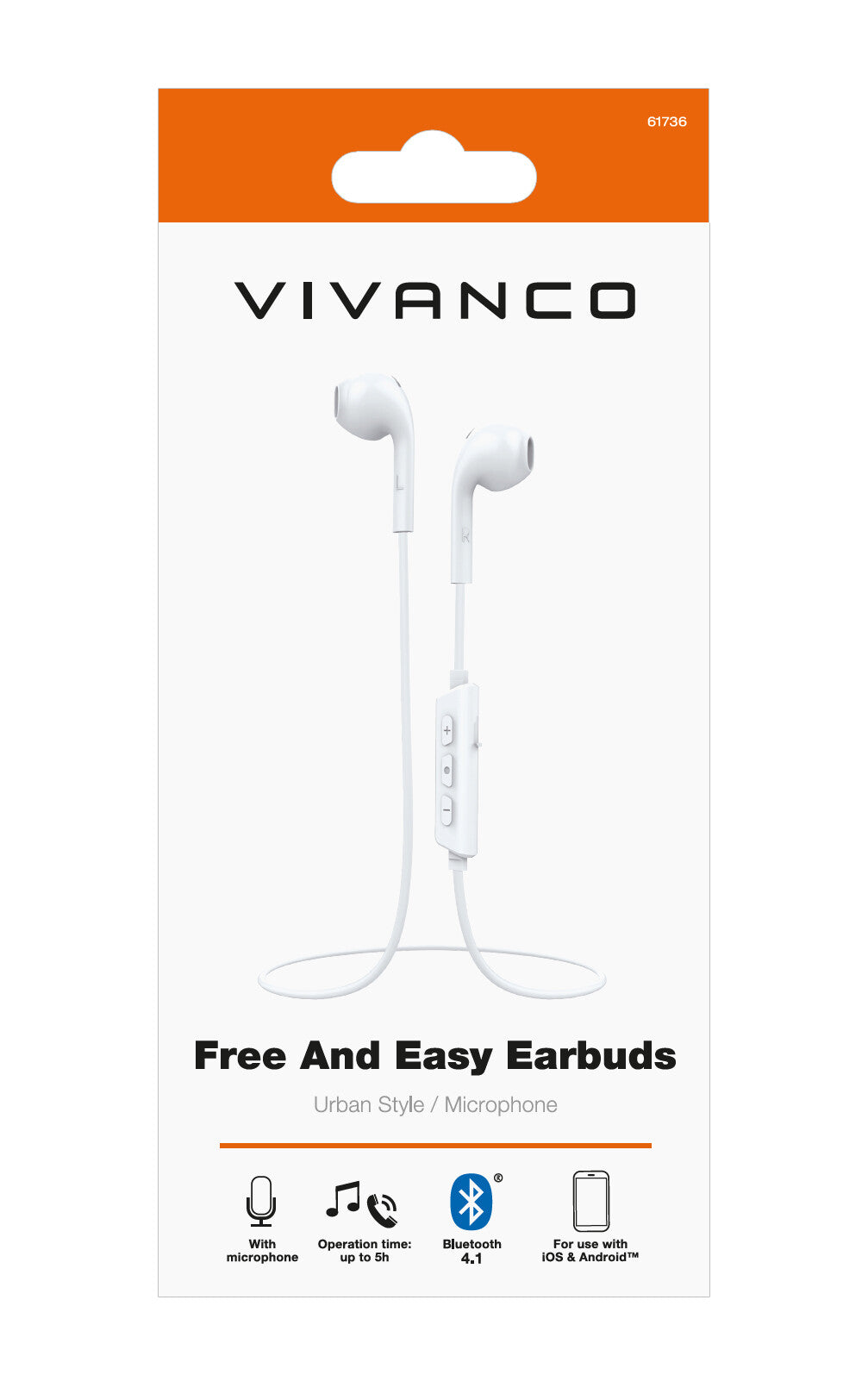 Vivanco Free And Easy Headset Trådløs I ørerne Opkald/musik Bluetooth Hvid