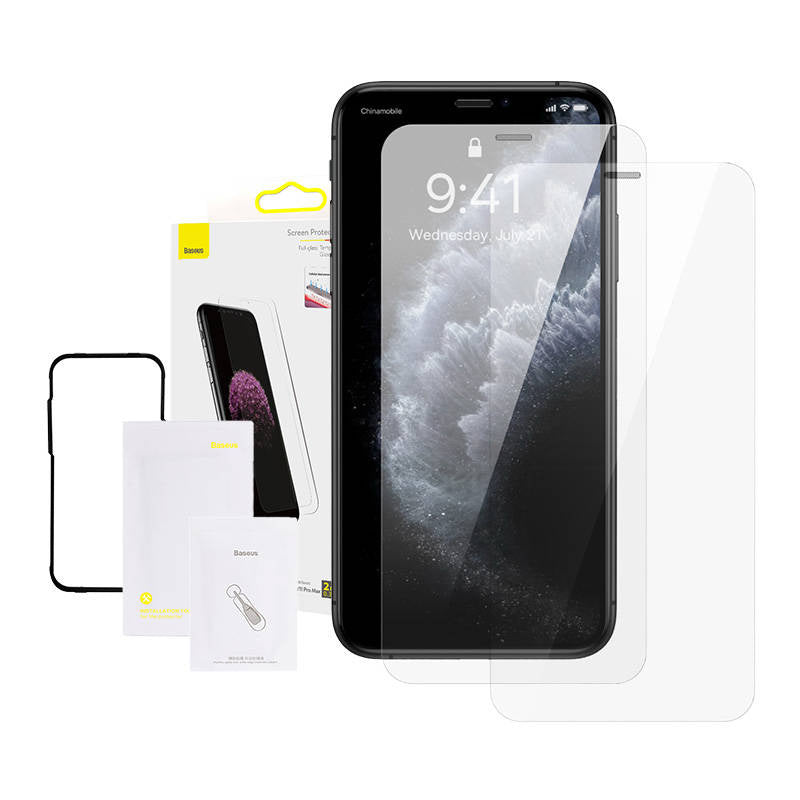 Baseus 0.3mm Full-glass tempereret glas Film ((2pcs pakke) for iPhone XS Max / 11 Pro Max 6.5inch
