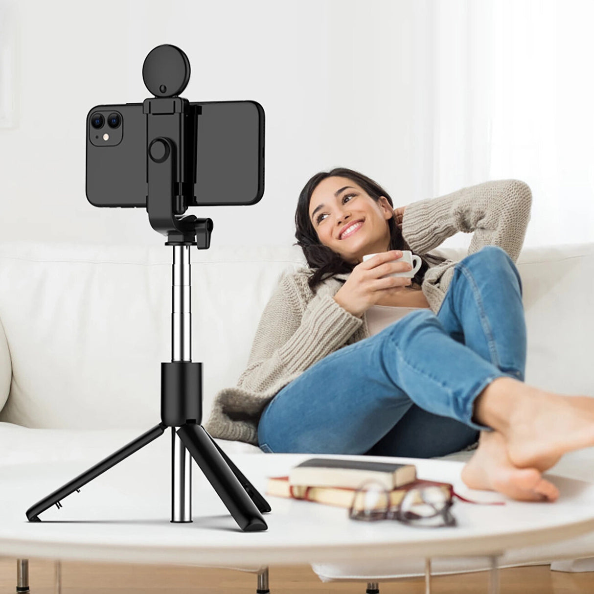 Hurtel WR1YXS selfiestang Smartphone Sort