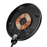 Induktiv trådløs oplader Baseus Digital LED 15W (sort)