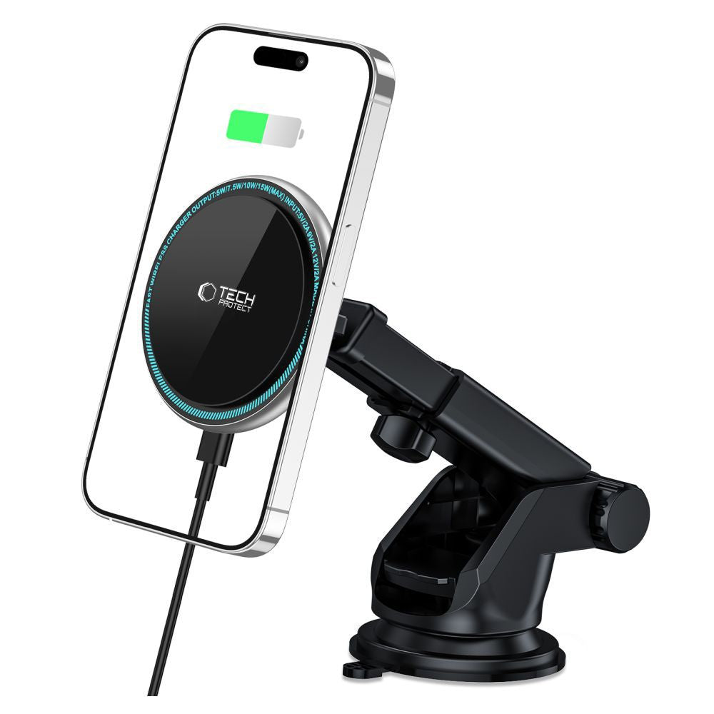 Tech Protect A2 Magnetisk Magsafe Dash Trådløs Opladder Til Bilholder 15 W Sort