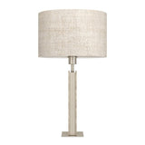 Eglo Belesar H67 børstet stål/linen bordlampe