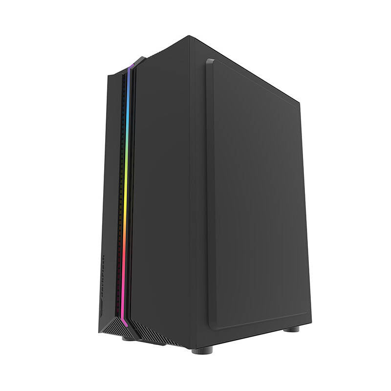 Darkflash DK151 LED-computerhylster (sort) + 3 RGB-ventilatorer