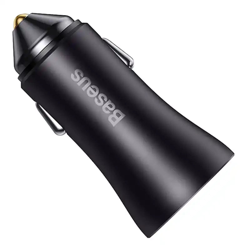 Baseus Golden Contactor Max biloplader, 2x USB, 60W (grå)