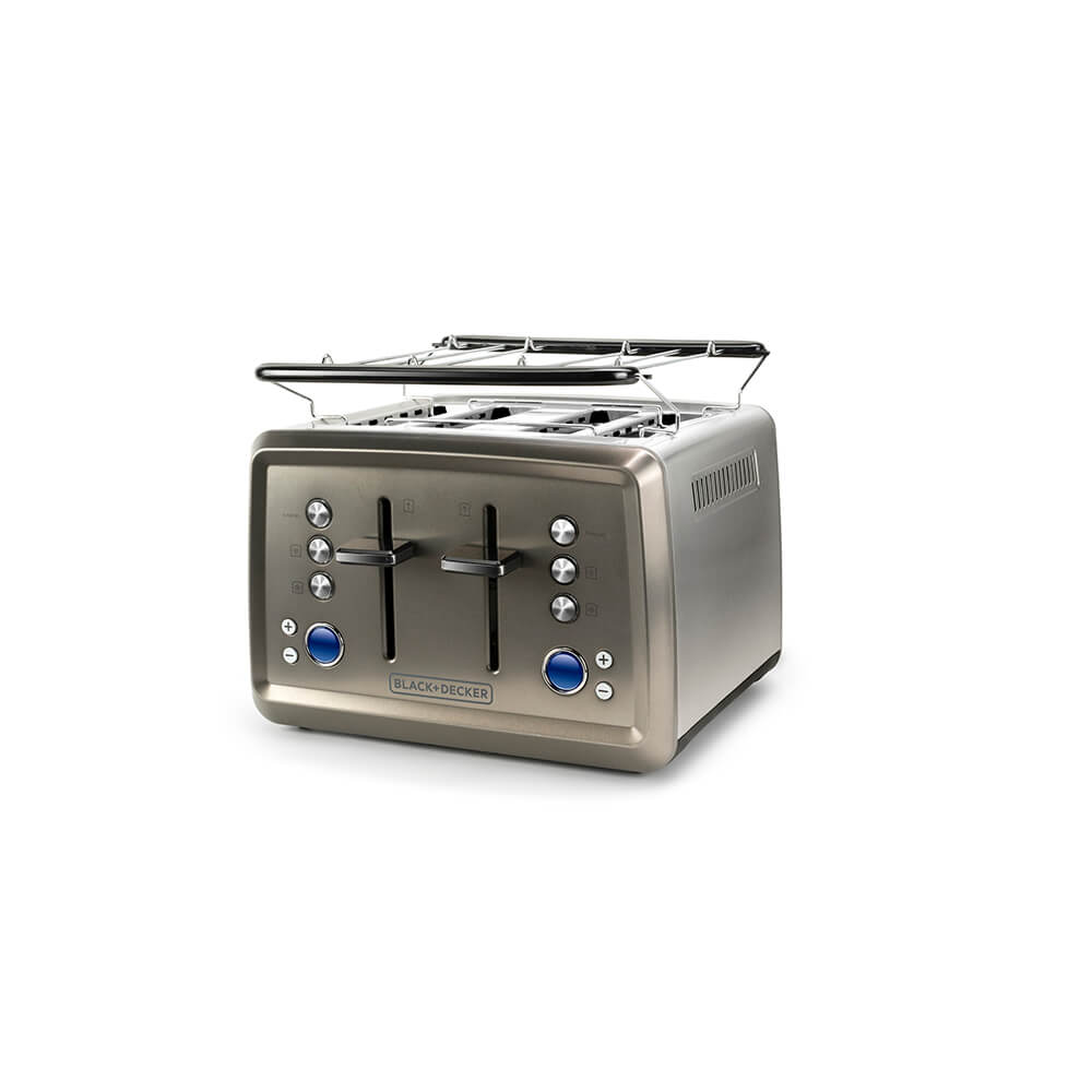 Black+Decker Brødrister 4 Slice Brushed