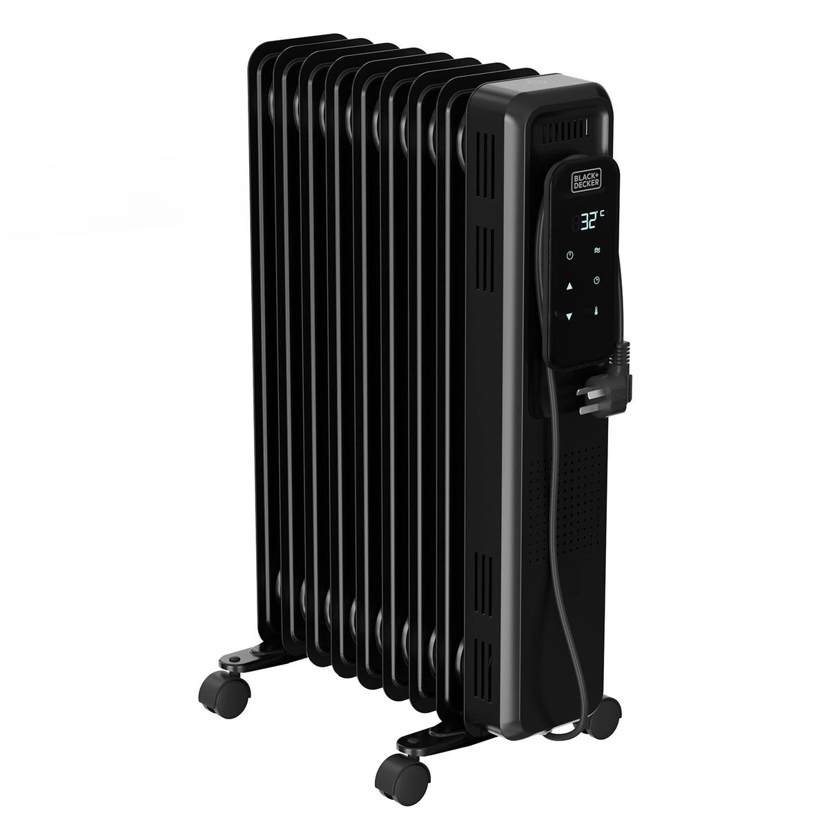 Black+Decker Oil Heater Digital 2000 W Black