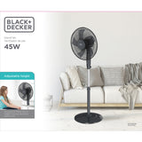 Black+Decker Pedestal Fan 40 Cm 45 W Black