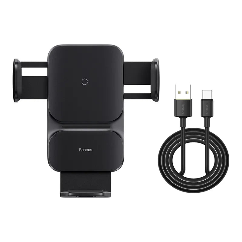 Baseus Wisdom Trådløs opladning Luftventil Elektrisk Bil Telefonholder (sort)