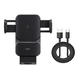 Baseus Wisdom Trådløs opladning Luftventil Elektrisk Bil Telefonholder (sort)