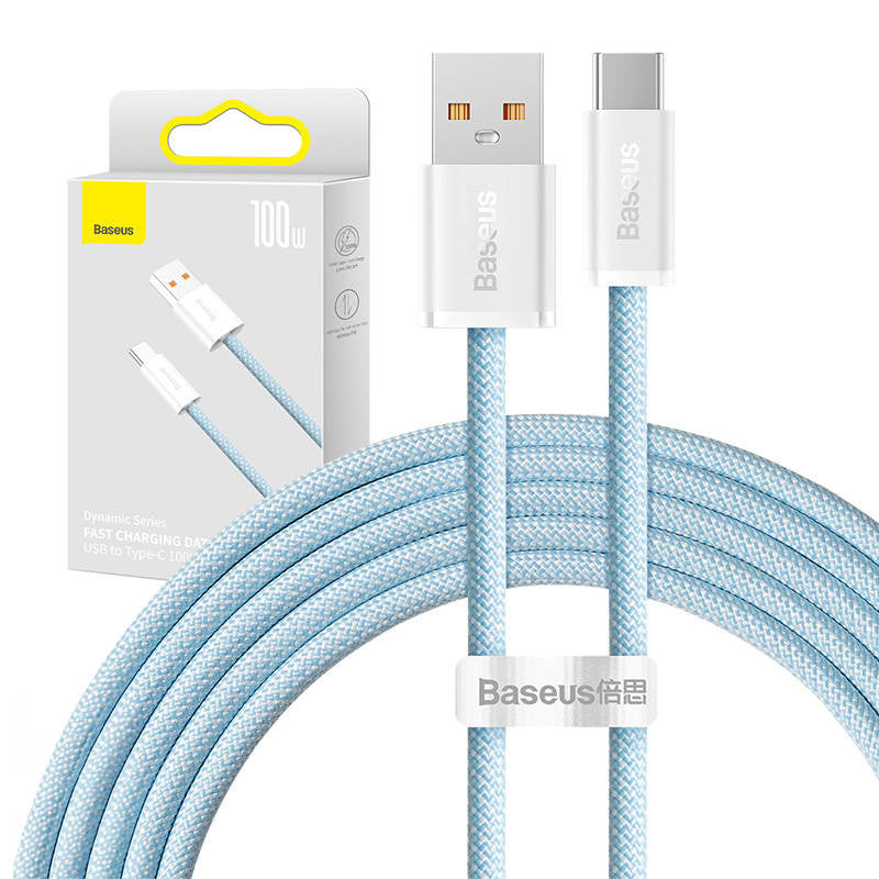 Kabel USB til USB-C Baseus Dynamic Series, 100W, 2m (blå)