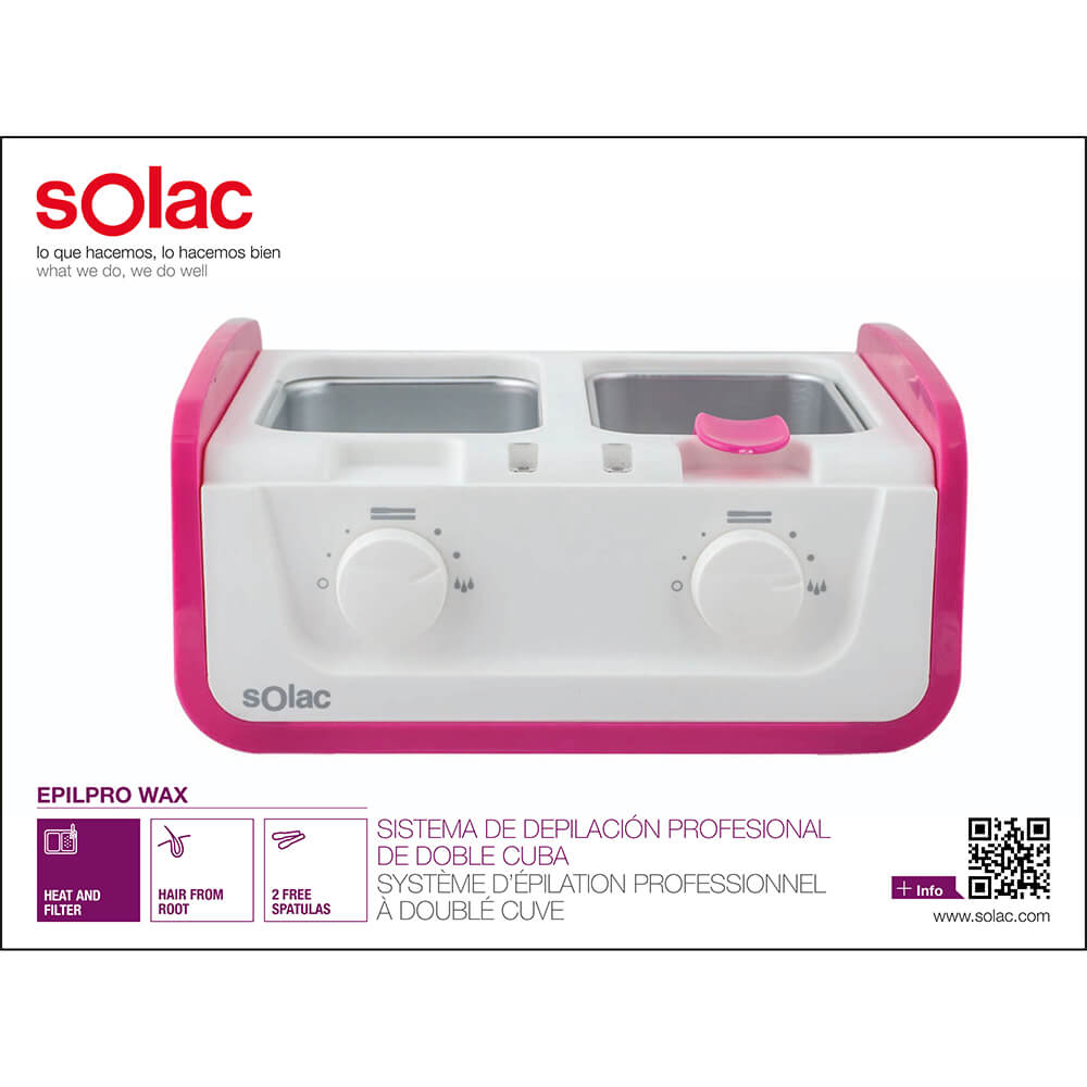 Solac Wax Heater Double Basket Epil Pro Wax