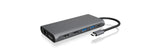 ICY BOX IB-DK4050-CPD Ledningsført USB 3.2 Gen 1 (3.1 Gen 1) Type-C Anthracit