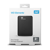 Western Digital Elements Portable ekstern harddisk 2 TB 5400 rpm 2.5" Micro-USB B 3.2 Gen 2 (3.1 Gen 2) Sort
