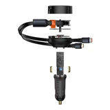 Biloplader Baseus Enjoyment med kabel USB-C + Lightning 3A, 30W (sort)