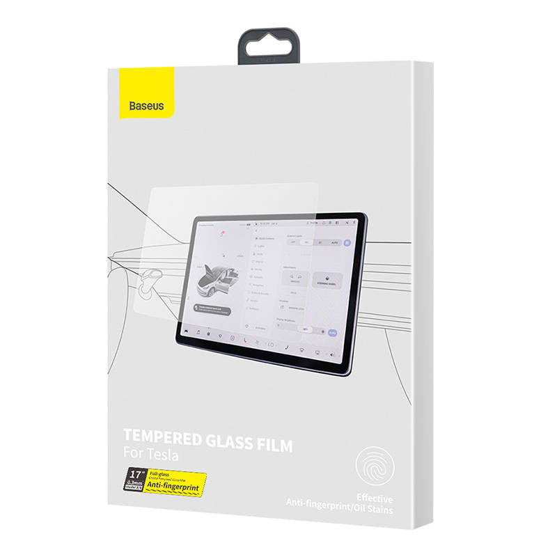 Hærdet glas Baseus Crystal 0,3 mm til Tesla model X / S 17 ''