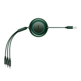 Baseus Bright Mirror 2, USB 3-i-1-kabel til mikro USB / USB-C / Lightning 3,5 A 1,1 m (grøn)