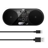 Dual Qi trådløs oplader Baseus Digital LED Display, 20W