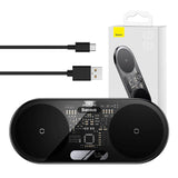Dual Qi trådløs oplader Baseus Digital LED Display, 20W