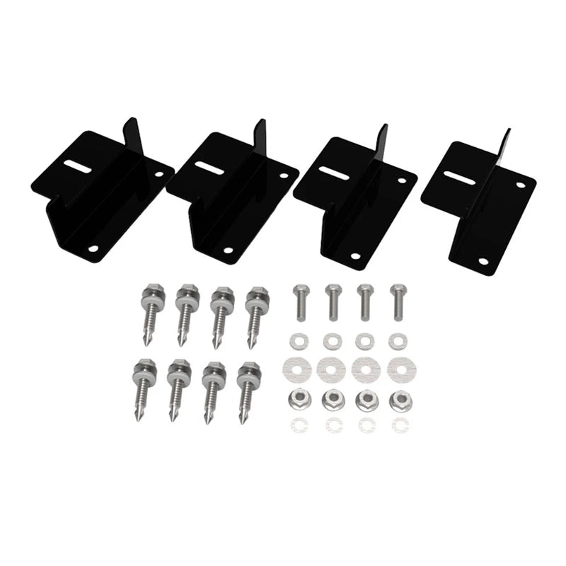 Montering af stive solpaneler med Ecoflow-fod