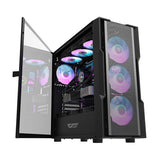 Darkflash DK431 Mesh computer case (sort) + 4 ARGB fans