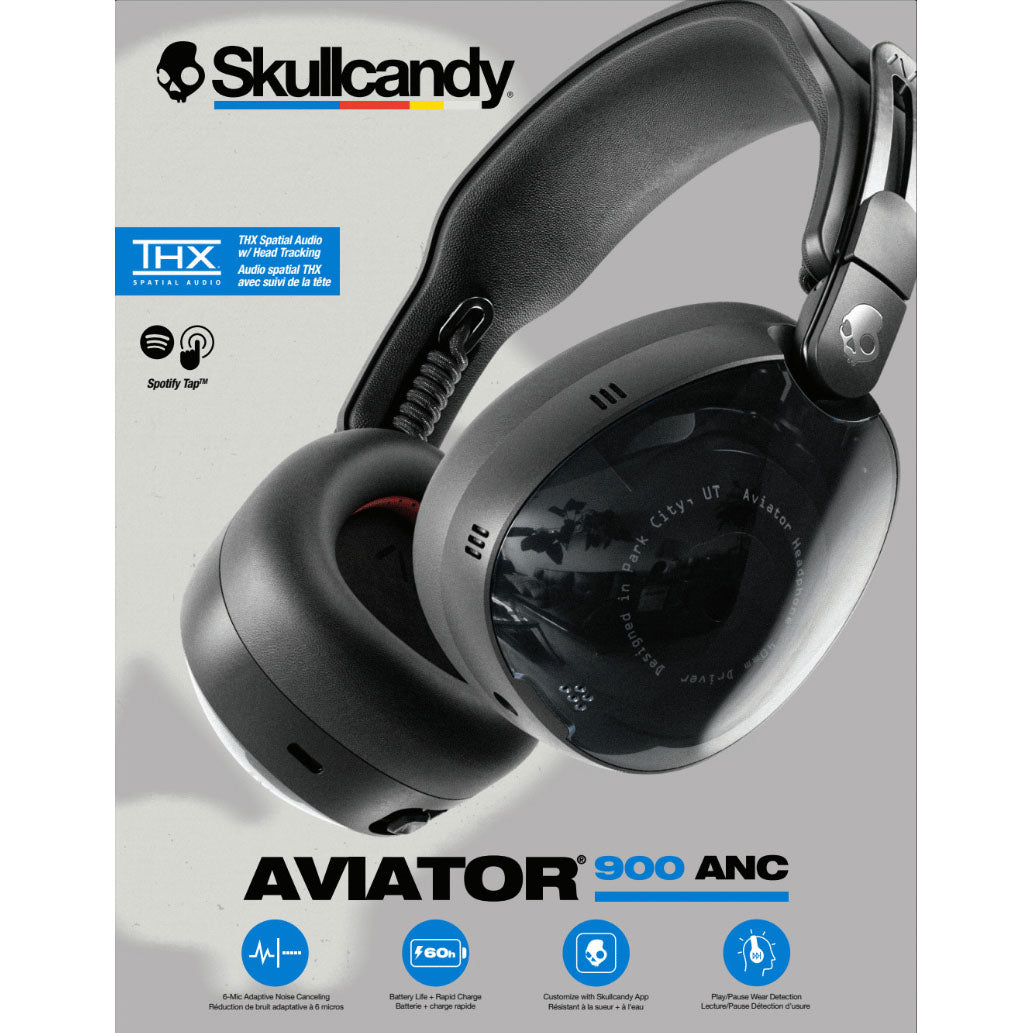 Skullcandy Headphone Aviator 900 Over Ear Anc True Black