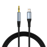 Kabel VFAN L05 Lightning til mini jack 3,5 mm AUX, 1 m (grå)