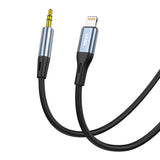 Kabel VFAN L05 Lightning til mini jack 3,5 mm AUX, 1 m (grå)
