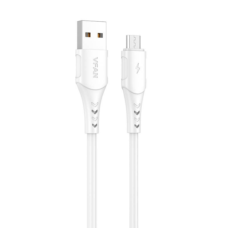USB til Micro USB-kabel VFAN Colorful X12, 3A, 1m (hvid)