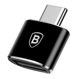 Baseus Mini USB-A to USB-C OTG Adapter - Black