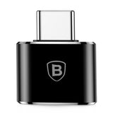 Baseus Mini USB-A to USB-C OTG Adapter - Black