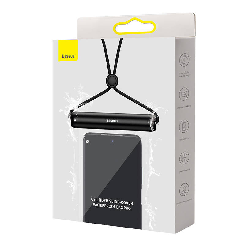 Baseus Cylinder Slide-cover vandtæt smartphone taske (sort)