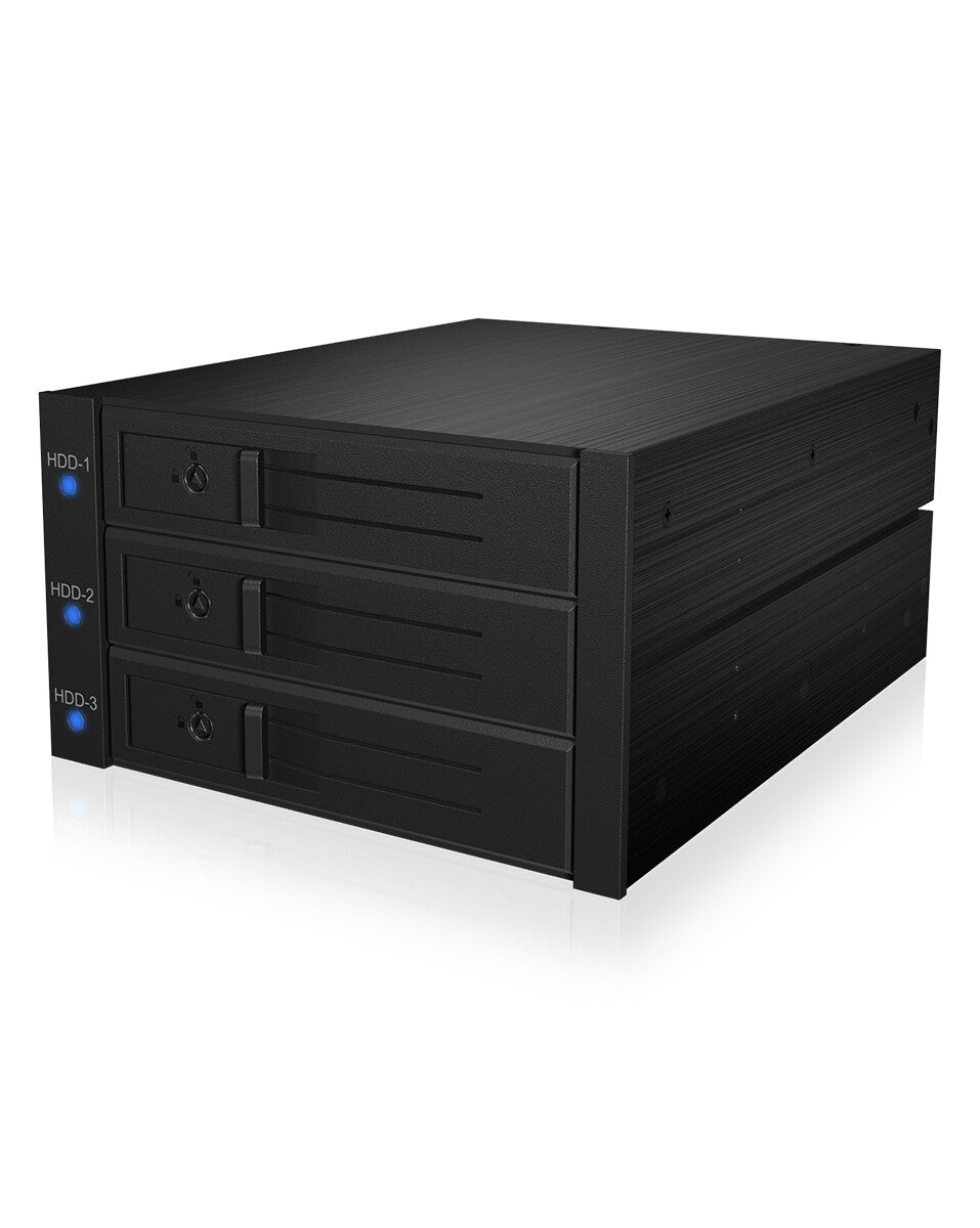 ICY BOX IB-573SSK-12G 8.89 cm (3.5") Backplane Black